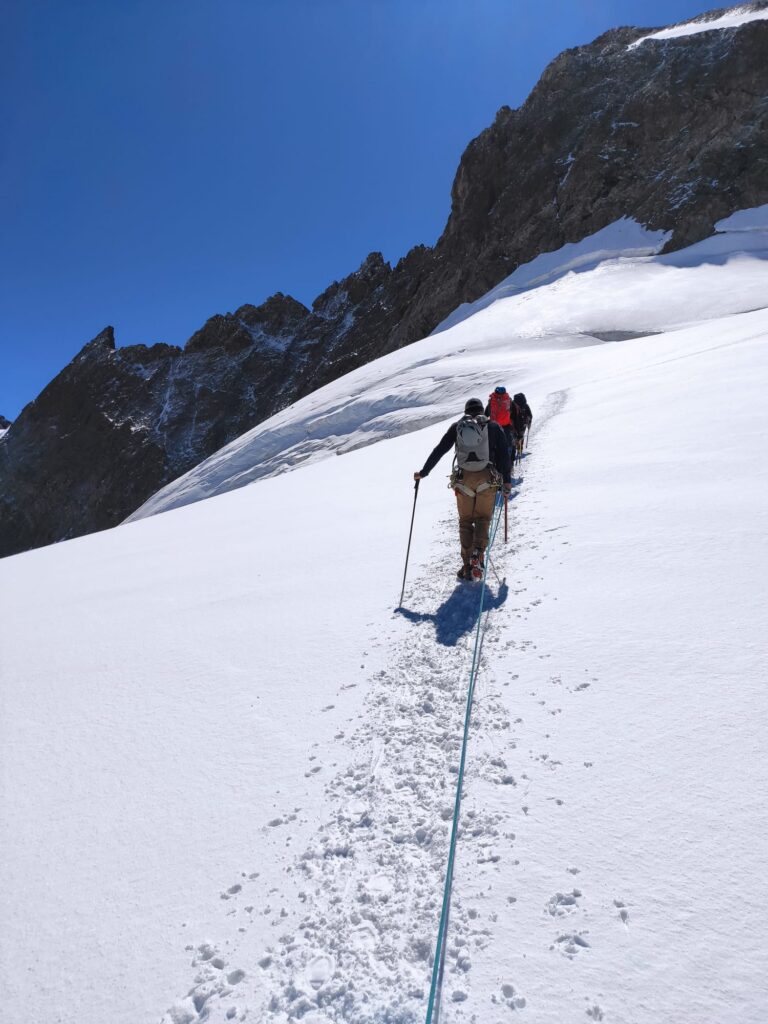 Progression sur glacier