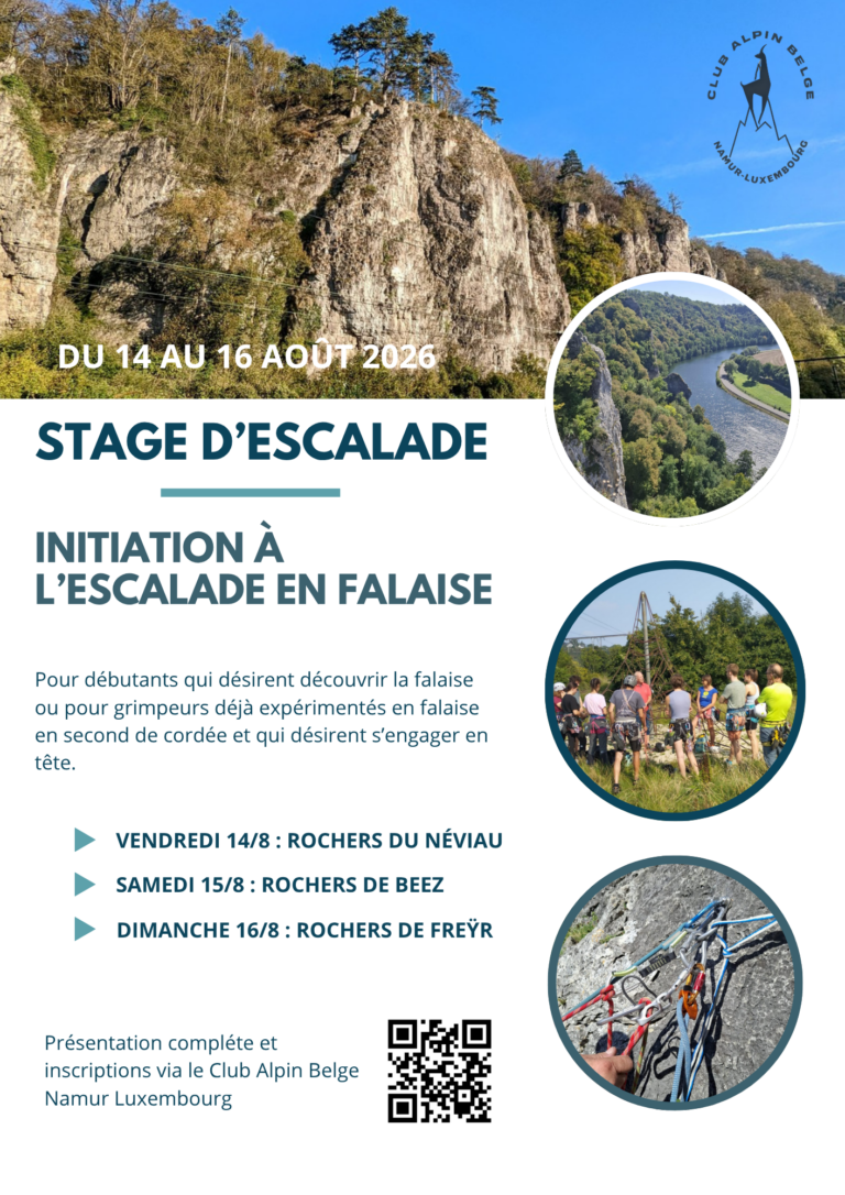 Stages de découverte de l&rsquo;escalade en falaise