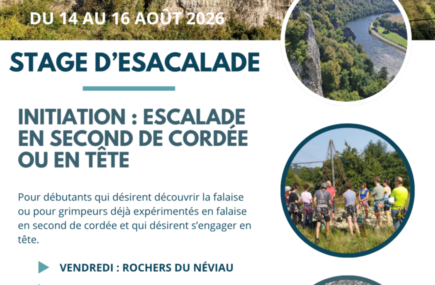 Stages de découverte de l’escalade en falaise